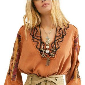 Free People Cross Country Sienna Bell Sleeve Top